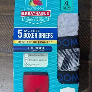 Fruit of the Loom Men's Boxer Briefs - Gray and Black